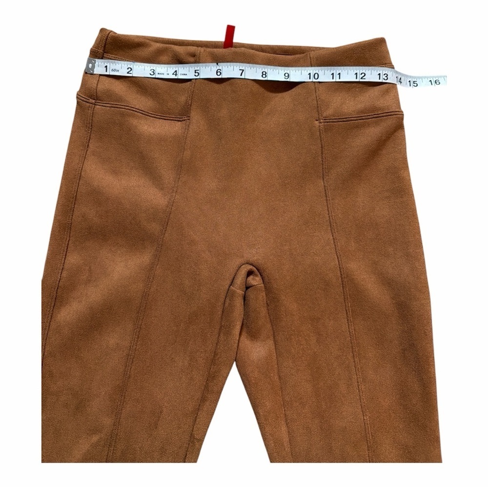 Spanx Leggings Rich Caramel Faux Suede Pull on Elastic waistband stretch size S - Picture 6 of 6